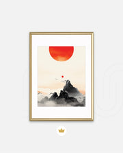 Red Sun Zen Landscape