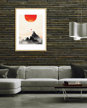 Red Sun Zen Landscape