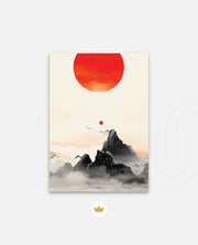Red Sun Zen Landscape