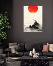 Red Sun Zen Landscape