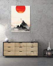 Red Sun Zen Landscape