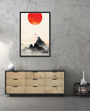 Red Sun Zen Landscape