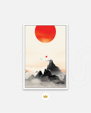 Red Sun Zen Landscape