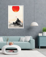 Red Sun Zen Landscape