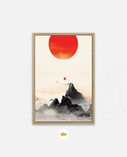 Red Sun Zen Landscape