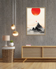 Red Sun Zen Landscape