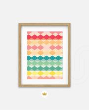 Pastel Diamond Stripes
