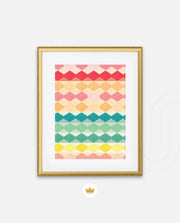 Pastel Diamond Stripes
