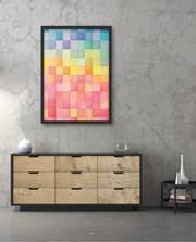 Rainbow Watercolor Grid