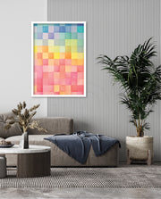 Rainbow Watercolor Grid