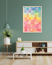 Rainbow Watercolor Grid