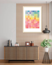 Rainbow Watercolor Grid