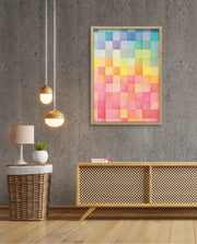 Rainbow Watercolor Grid