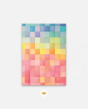 Rainbow Watercolor Grid