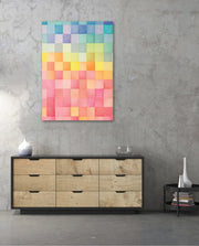 Rainbow Watercolor Grid