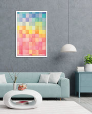 Rainbow Watercolor Grid