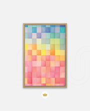 Rainbow Watercolor Grid