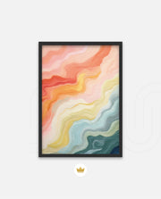 Pastel Topographic Waves