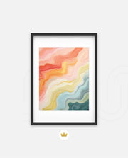 Pastel Topographic Waves