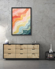 Pastel Topographic Waves