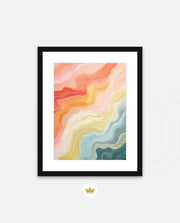 Pastel Topographic Waves