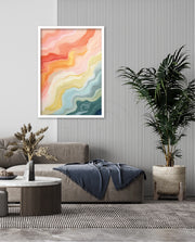 Pastel Topographic Waves