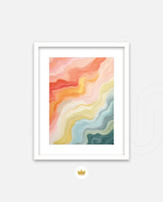 Pastel Topographic Waves