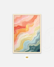 Pastel Topographic Waves