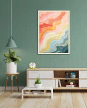 Pastel Topographic Waves