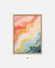 Pastel Topographic Waves