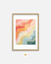 Pastel Topographic Waves