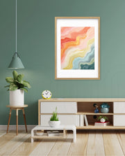 Pastel Topographic Waves