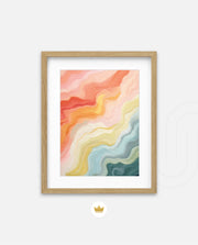 Pastel Topographic Waves