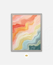 Pastel Topographic Waves