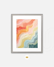 Pastel Topographic Waves