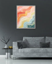Pastel Topographic Waves