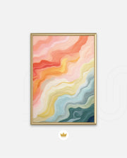 Pastel Topographic Waves