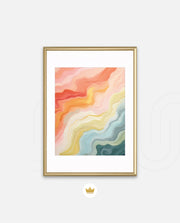 Pastel Topographic Waves