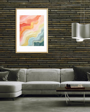 Pastel Topographic Waves