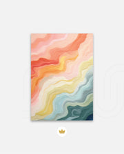 Pastel Topographic Waves