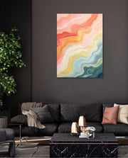 Pastel Topographic Waves