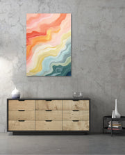 Pastel Topographic Waves