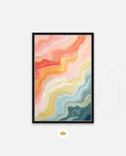 Pastel Topographic Waves