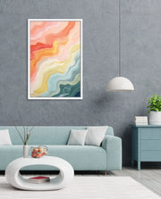 Pastel Topographic Waves