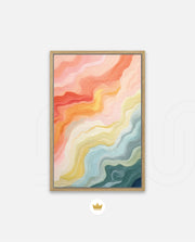 Pastel Topographic Waves