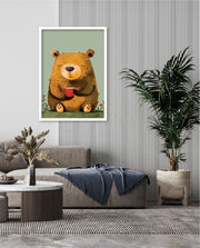Sitting Bear with Coffee