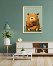 Sitting Bear with Coffee