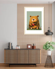 Sitting Bear with Coffee