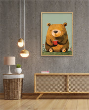 Sitting Bear with Coffee