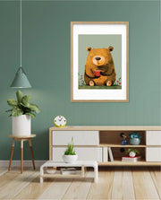 Sitting Bear with Coffee